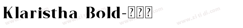 Klaristha Bold字体转换